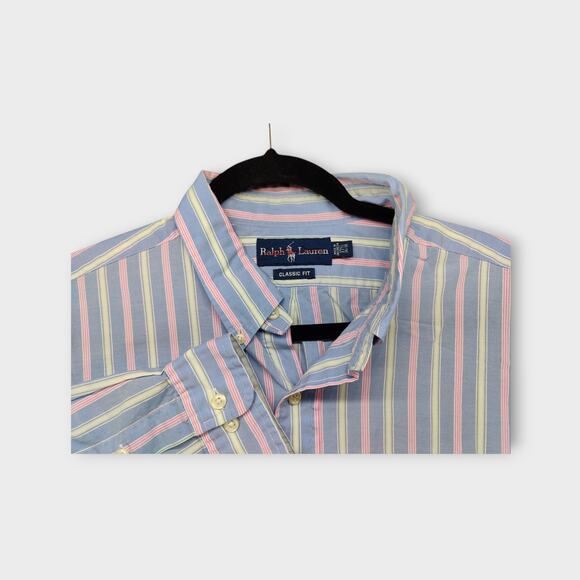 Ralph Lauren - Long Sleeve Button Down Shirt - Size 17 1/2 Classic Fit - Picture 5 of 7